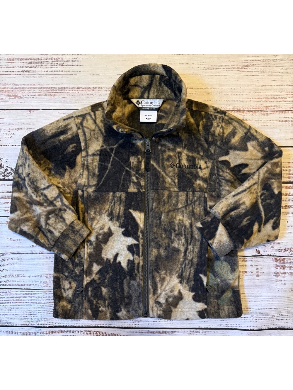 Columbia Fleece Camo Jacket Youth Small Boys